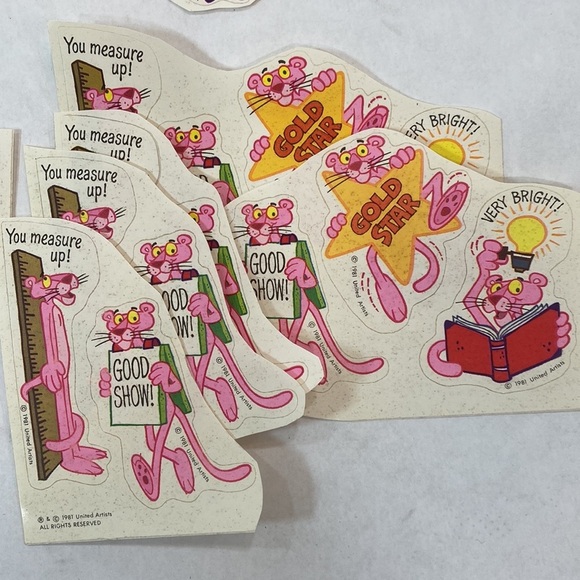 5 for $25 Pink Panther vintage‎ 1979-1981 stickers 38 ct - Picture 3 of 8